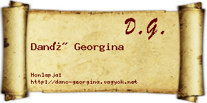 Danó Georgina névjegykártya